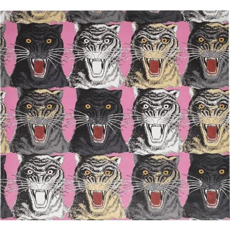 gucci tiger face print wallpaper|gucci pink heron wallpaper.